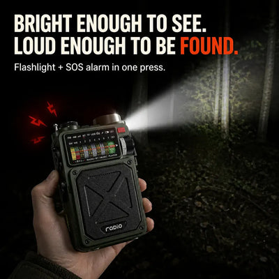 SurvivalWave R11 - Solar Crank Emergency Radio
