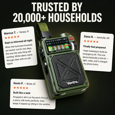 SurvivalWave R11 - Solar Crank Emergency Radio