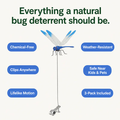 DragonClip - Realistic Bug Deterrent (3-Pack)