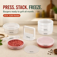 PattyPress 6-in-1 - Burger Press & Storage Set