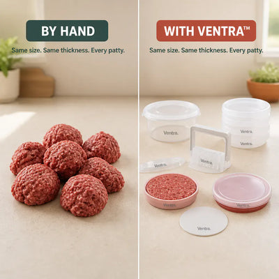 PattyPress 6-in-1 - Burger Press & Storage Set