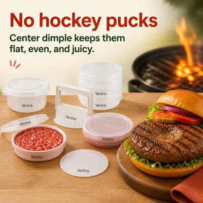 PattyPress 6-in-1 - Burger Press & Storage Set