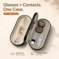 DuoCase - Wood-Grain Contact Lens & Glasses Case
