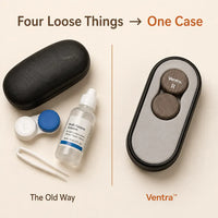 DuoCase - Wood-Grain Contact Lens & Glasses Case