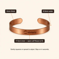 The Pure Copper Cuff - Adjustable Open Bangle
