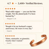 The Pure Copper Cuff - Adjustable Open Bangle