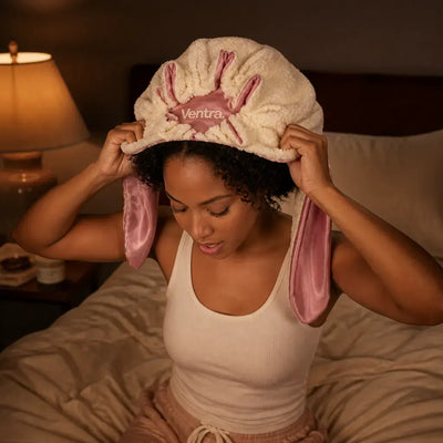 The Bunny Bonnet - Satin-Lined Sherpa Hood