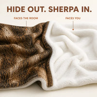 CabinThrow - Faux Deer Hide Sherpa Blanket
