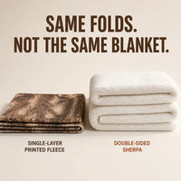 CabinThrow - Faux Deer Hide Sherpa Blanket