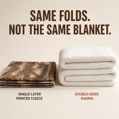 CabinThrow - Faux Deer Hide Sherpa Blanket