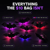 SpookGlow - 3D Bat & Spider Night Light Set