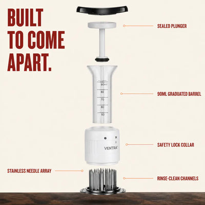 FlavorJet 2-in-1 - Meat Tenderizer & Marinade Injector
