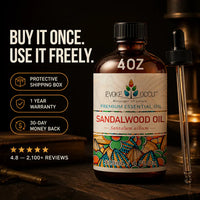 Sandalwood Essential Oil - 118ml for Diffuser & Skin