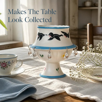 The Tilted Cup - Hand-Finished Ceramic Accent