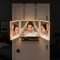 Ventra - 360° Trifold LED Mirror with Shelf