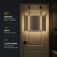 Ventra - 360° Trifold LED Mirror with Shelf