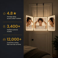 Ventra - 360° Trifold LED Mirror with Shelf
